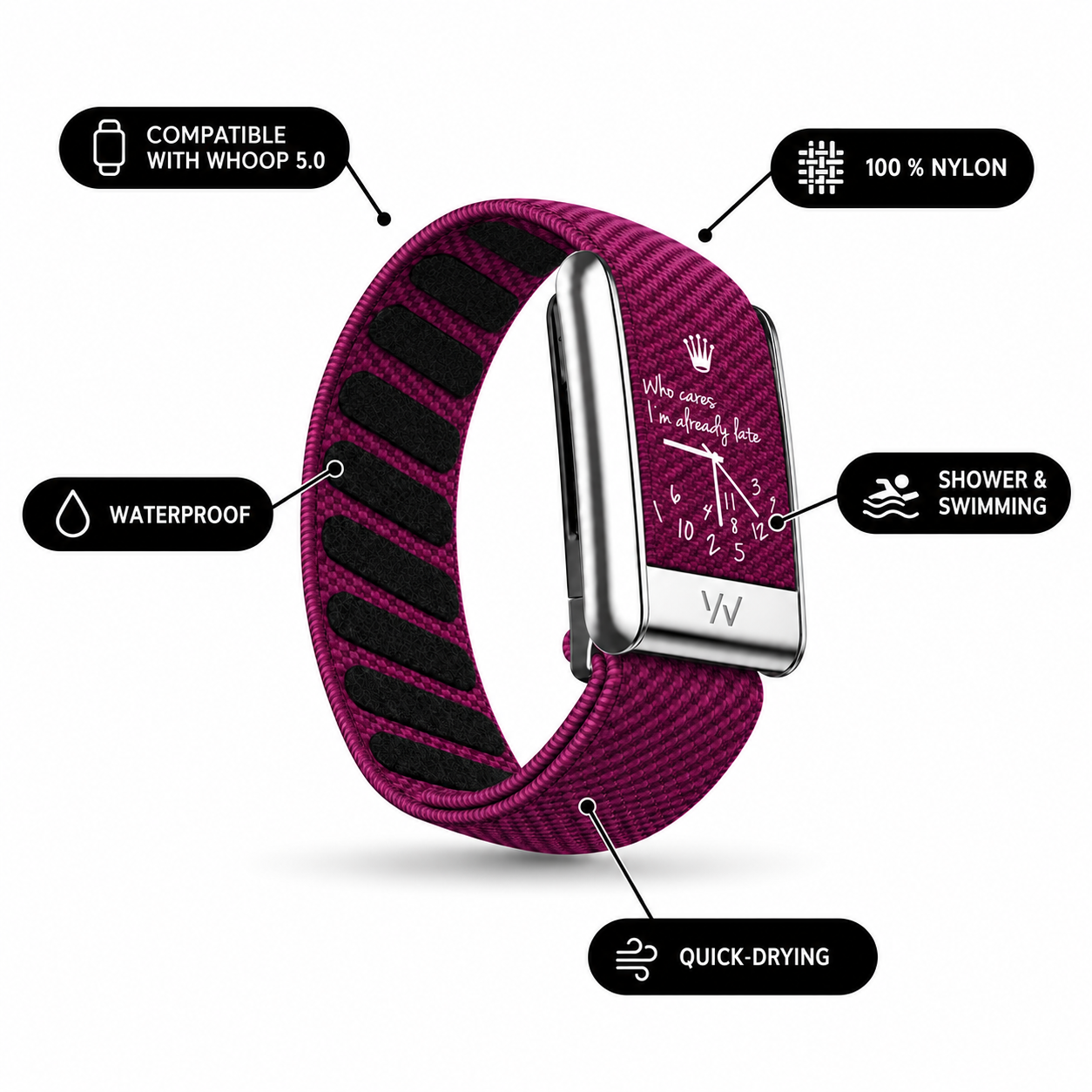 Bracelet WhoopPro — Being Late Prune