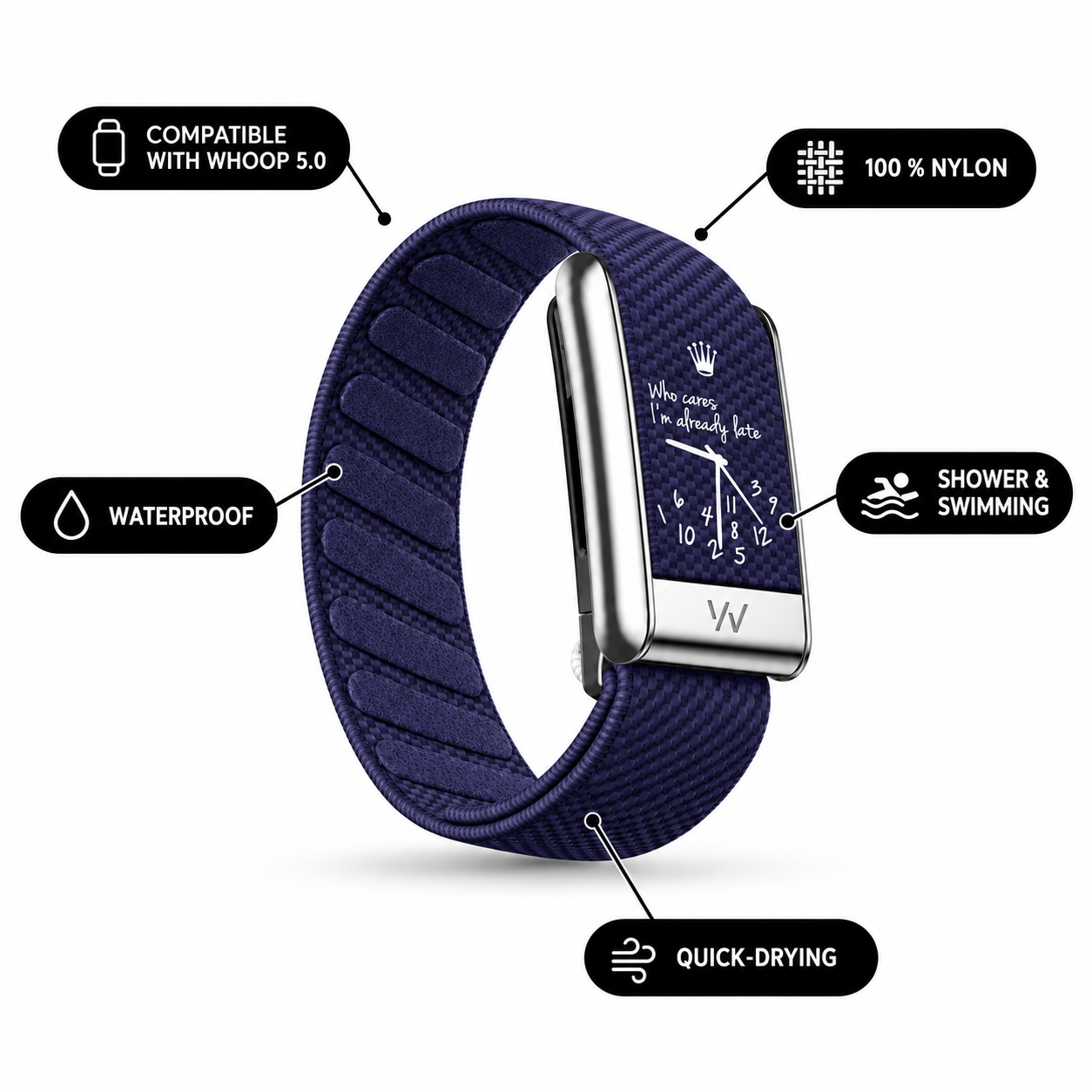 Bracelet WhoopPro — Being Late Bleu