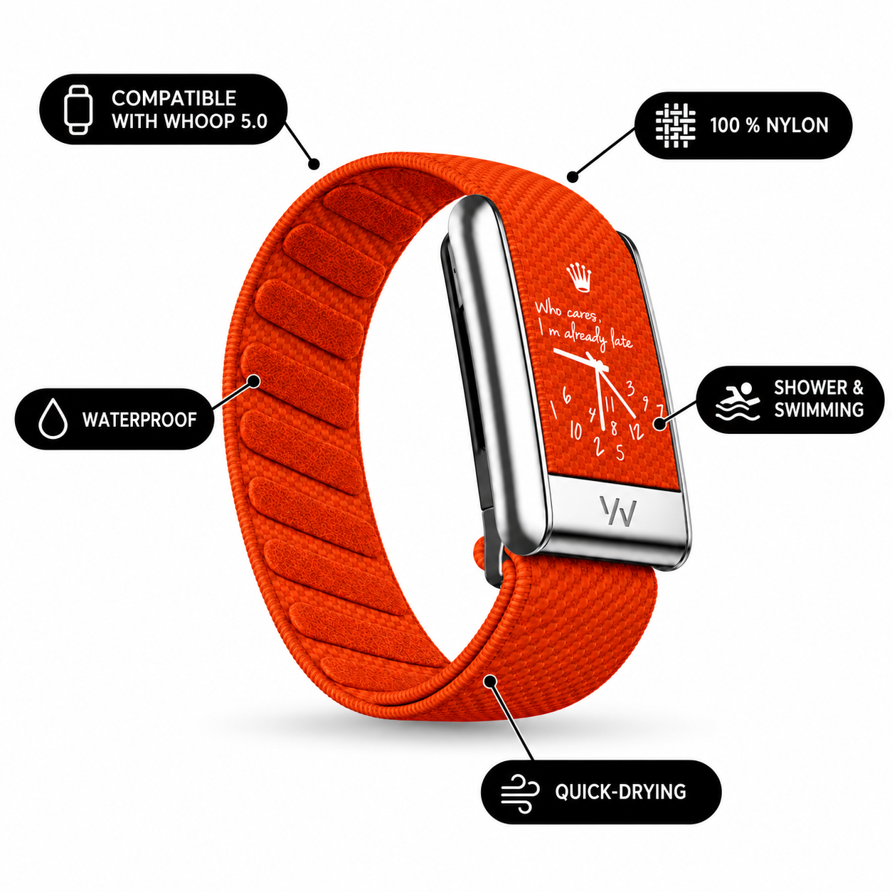 Bracelet WhoopPro — Being Late Orange